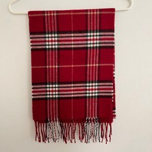 Cashmink Red Plaid Scarf